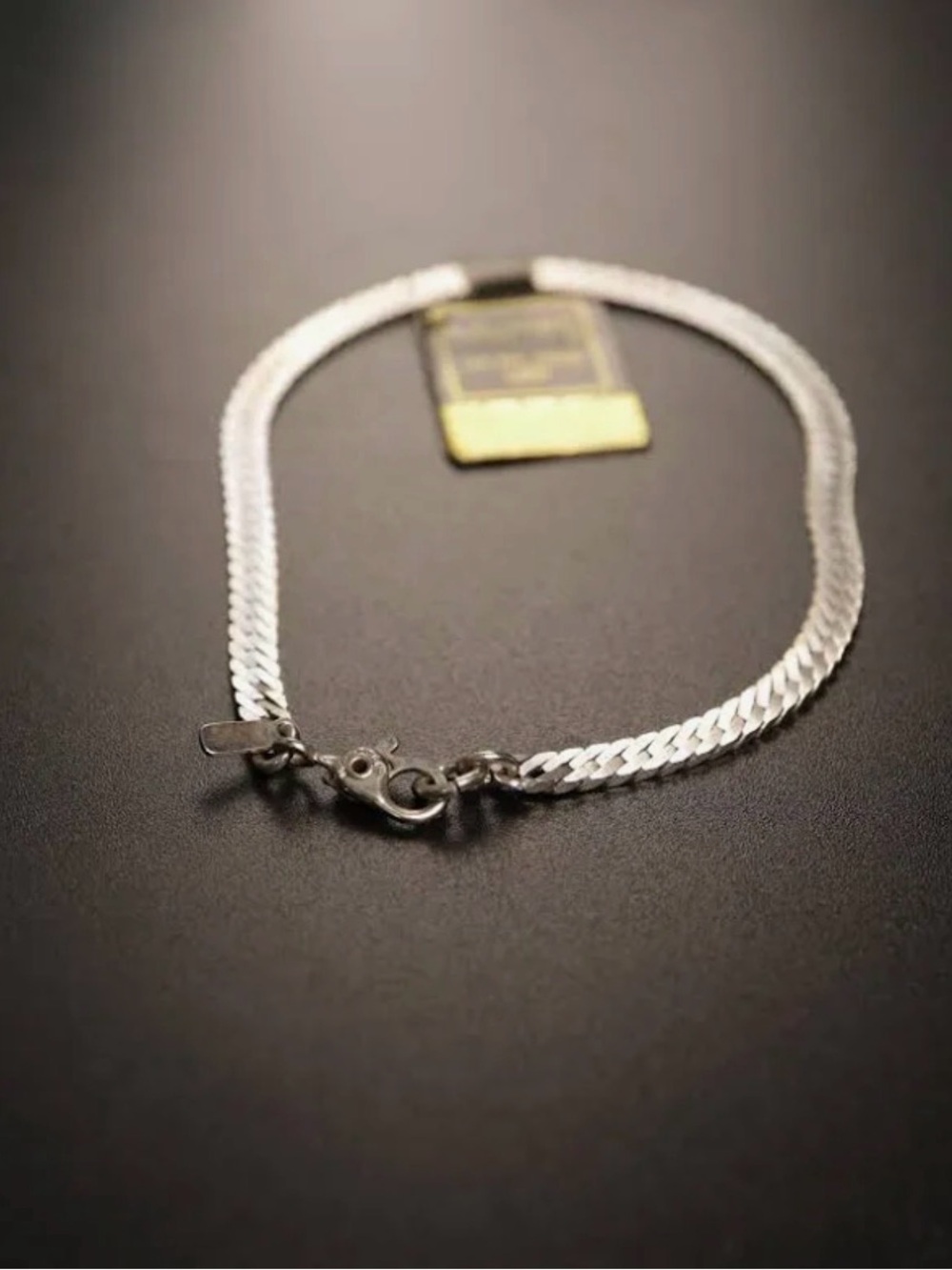 Monet Silver Herringbone Bracelet w/Lobster Clasp NWOT